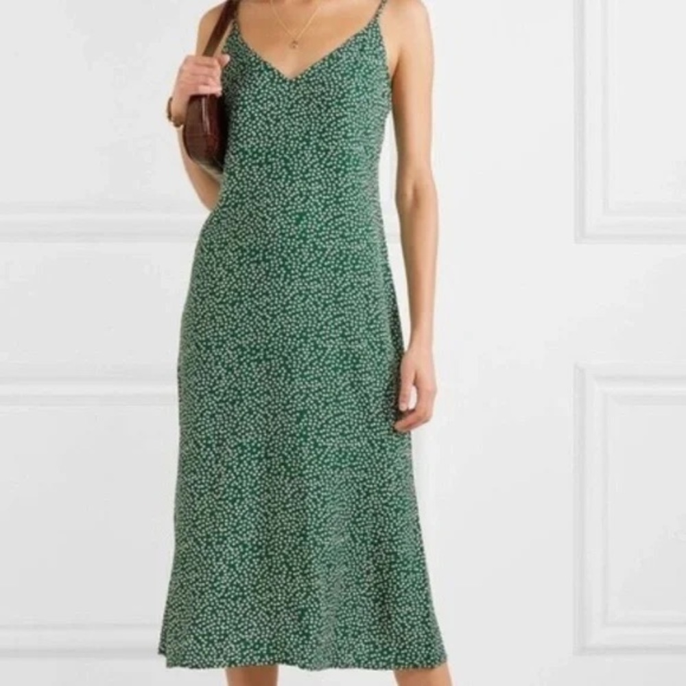 Reformation Alexandra Dress Green Floral Print